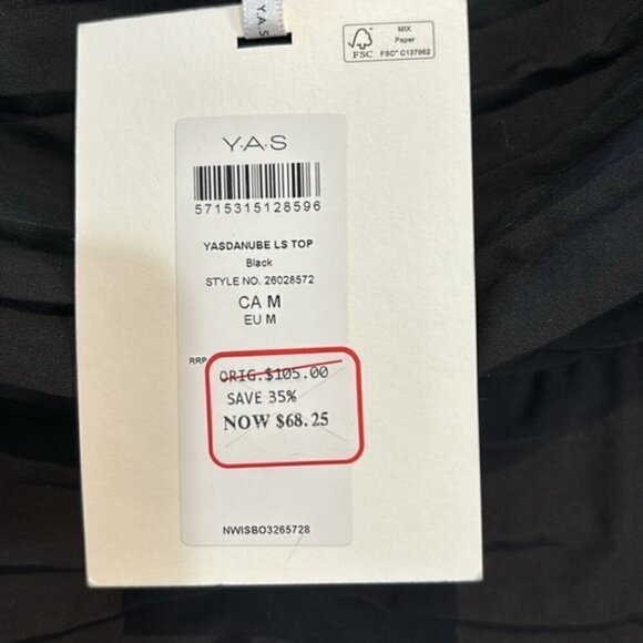 Yasdanube Smocked Wrap Crop Top Black Medium - Picture 6 of 9